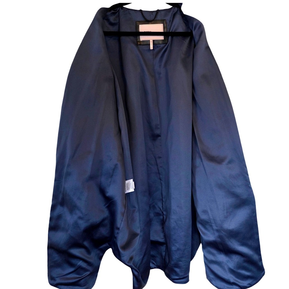 BCBGeneration Plaid Oversized Coat Jacket Burgundy Purple Blue White Plaid XXL - Picture 8 of 12